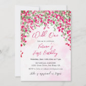 Bougainvillea Tropical Wildblume Dusche Geburtstag Einladung (Vorderseite)