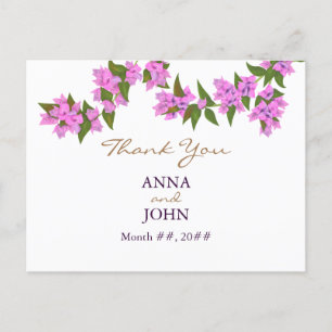 Bougainvillea Tropische Hochzeit Danke Postkarte