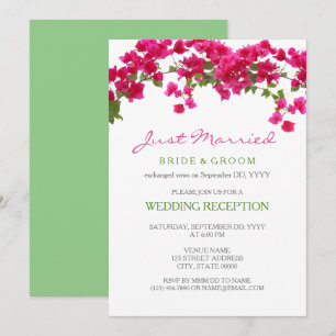 Bougainvillea tropische Hochzeit durchgebrannt Einladung