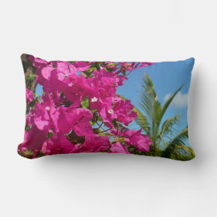 Bougainvillea und Palme tropische Naturszene Lendenkissen