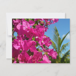Bougainvillea und Palmen Tropische Natur Karte