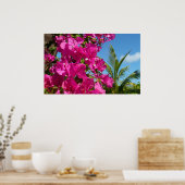 Bougainvillea und Palmen Tropische Natur Poster (Küche)