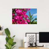 Bougainvillea und Palmen Tropische Natur Poster (Heimbüro)