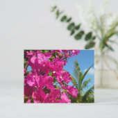 Bougainvillea und Palmen Tropische Natur Postkarte (Stehend Vorderseite)