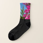 Bougainvillea und Palmen Tropische Natur Socken (Links - Außen)