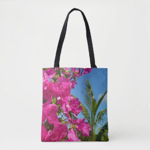 Bougainvillea und Palmen Tropische Natur Tasche