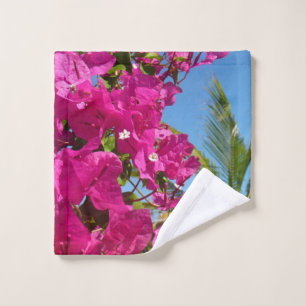 Bougainvillea und Palmen Tropische Natur Waschlappen
