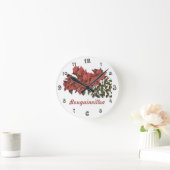 Bougainvillea Wall Clock Runde Wanduhr (Zuhause)
