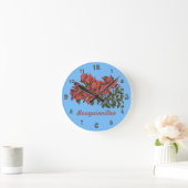 Bougainvillea Wall Clock Runde Wanduhr (Zuhause)