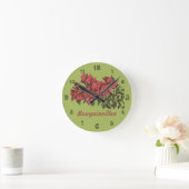 Bougainvillea Wall Clock Runde Wanduhr (Zuhause)
