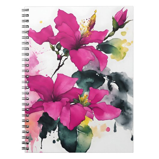 Bougainvillea - Watercolor flowers Notizblock (Vorderseite)