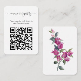 Bougainvillea Wedding BridalShower Details QR Code Begleitkarte