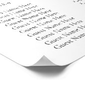 Bougainvillea Wedding Poster Sitzkarten (Ecke)