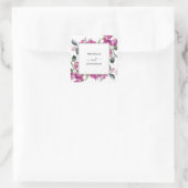 Bougainvillea Wedding Umschlag Aufklebers Quadratischer Aufkleber (Tasche)