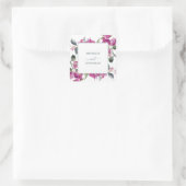 Bougainvillea Wedding Umschlag Aufklebers Quadratischer Aufkleber (Tasche)