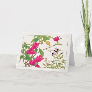 Bougainvillea, Wishbone-Blume von Tanigami Konan Karte