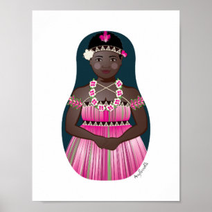 Bougainvillean Matryoshka Poster