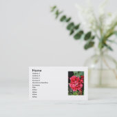 Bouganvilla-Blumen-Geschäfts-Karte Visitenkarte (Stehend Vorderseite)