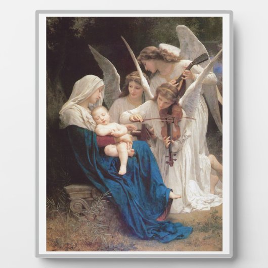 Bougereau Jungfrau mit Angels Christliche Kunst Fotoplatte (Vorderseite)