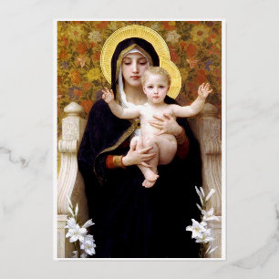 Bougereau Jungfrau und Kind Folien Feiertagskarte