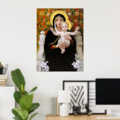 Bougeureau, La Vierge au Lys Poster (Heimbüro)