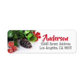 Boughs & Berries Holiday Return Address Label (Vorne)