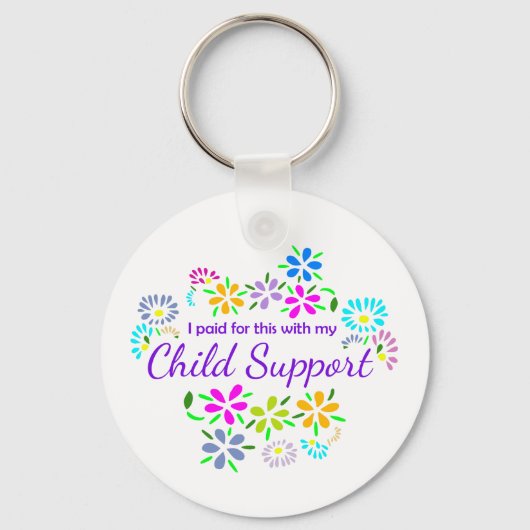Bought with child support floral keychain schlüsselanhänger (Vorderseite)