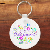 Bought with child support floral keychain schlüsselanhänger (Vorderseite)