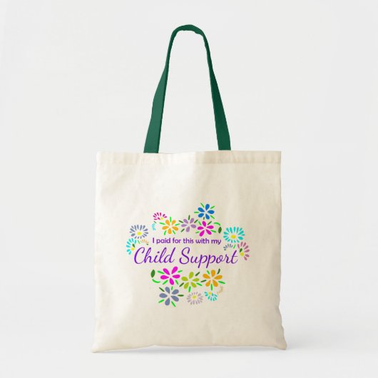 Bought with child support floral tote bag tragetasche (Vorne)