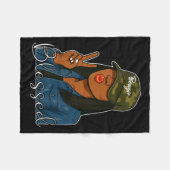 Bougie Blessed Camo Hat Christian Black Woman  Fleecedecke (Vorderseite (Horizontal))