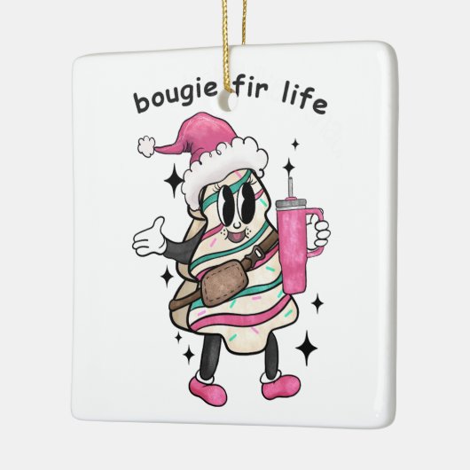 Bougie Fir Life, Boujee Weihnachtsbaum, Weihnachts Keramikornament (Links)