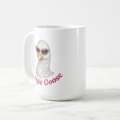 Bougie-Gans - Lustige Glamour-Gans Dumm Kaffeetasse (Vorderseite Links)