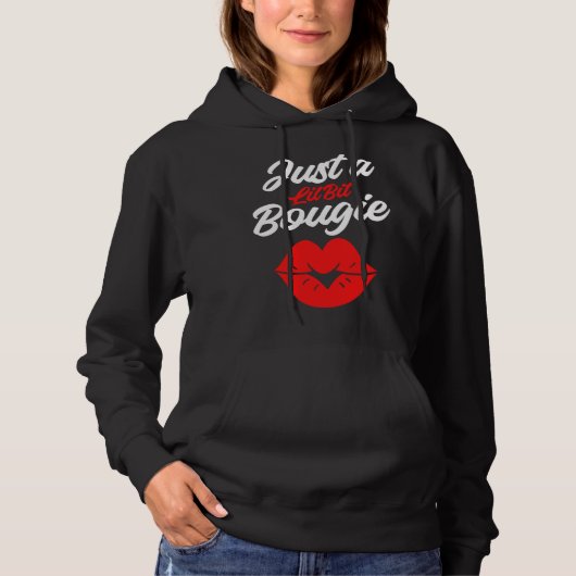 Bougie Lips Humor Quotes Boujie Fancy Classy Pers Hoodie (Vorderseite)