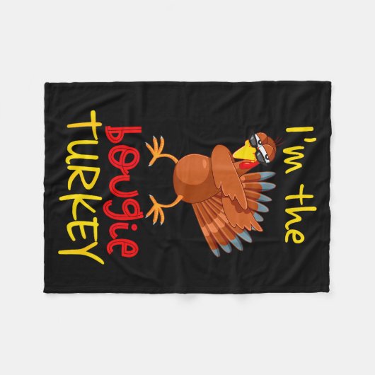 Bougie Turkey Matching Family Group Thanksgiving P Fleecedecke (Vorderseite (Horizontal))