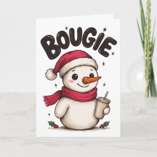 Bougie Weihnachtsmann Schneemann Santa Hut Eiskaff Karte