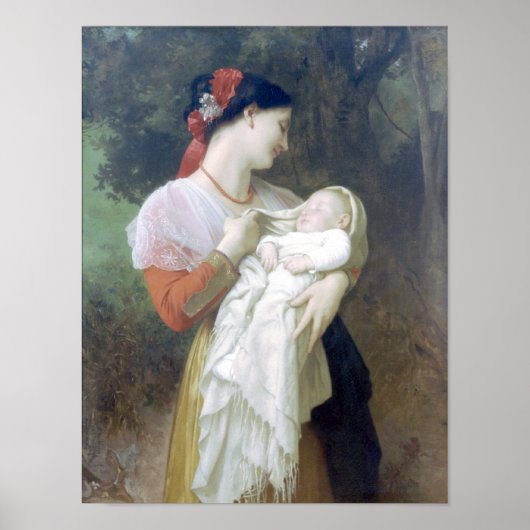 Bouguereau - Admiration Maternelle Poster (Vorne)