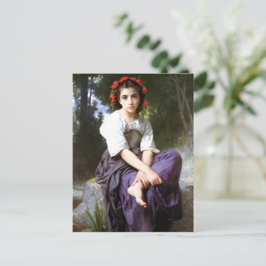 Bouguereau am Rande der Brook-Postkarte Postkarte (Stehend Vorderseite)