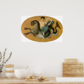 Bouguereau - Arion sur un Cheval Marin Poster (Küche)