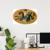 Bouguereau - Arion sur un Cheval Marin Poster (Heimbüro)