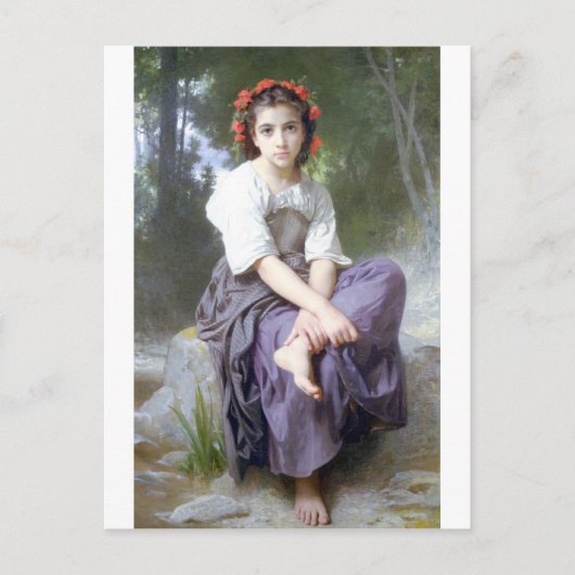Bouguereau - Au Bord du Ruisseau Postkarte (Vorderseite)