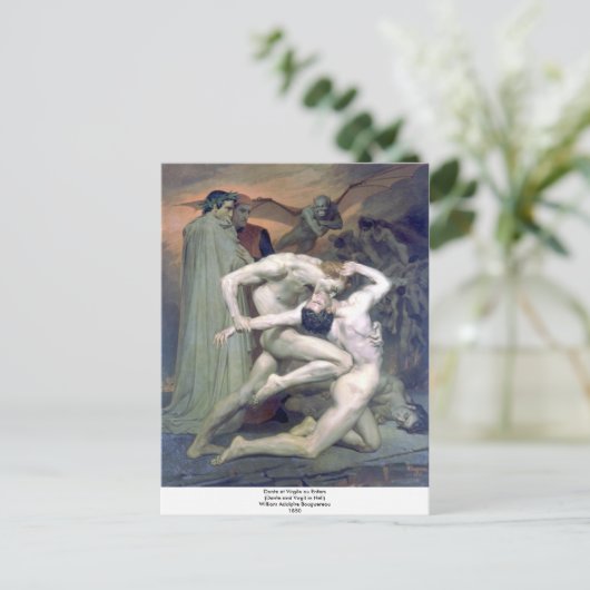Bouguereau - Dante et Virgile au Enfers Postkarte (Stehend Vorderseite)