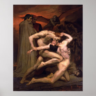 Bouguereau-Dante und Virgil in Hell Poster