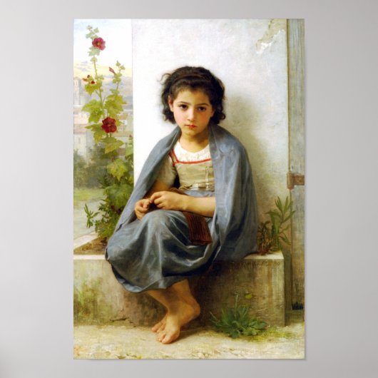 Bouguereau Das kleine Knitterplakat Poster (Vorne)