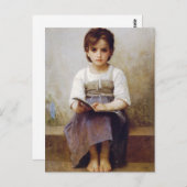 Bouguereau - Die harte Lektion auf der Postkarte (Vorne/Hinten)