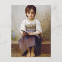 Bouguereau - Die harte Lektion auf der Postkarte