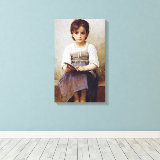 Bouguereau die harte Lektion Leinwanddruck (Insitu (Holzboden))