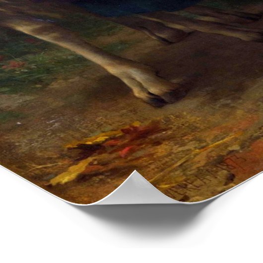 Bouguereau - Die Hirdess Poster (Ecke)