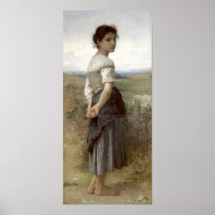 Bouguereau-Die junge Hirdess Poster