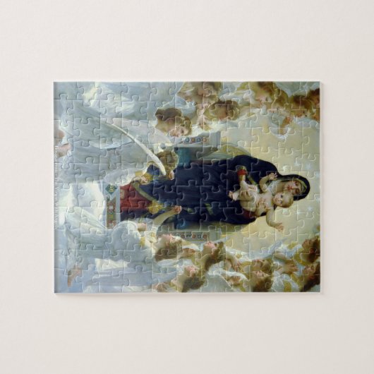 Bouguereau - die Jungfrau mit Engeln Puzzle (Horizontal)