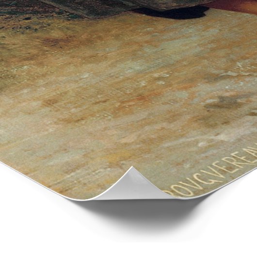 Bouguereau - Die kleine Hirtin Poster (Ecke)